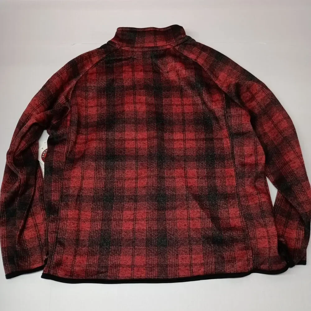 Canada Jacket Shacket Men's 2XL Red Buffalo Plaid‎ 1/4 Zip